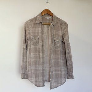 Gray Plaid Button Down